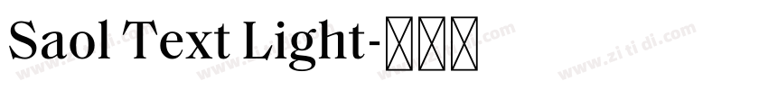Saol Text Light字体转换